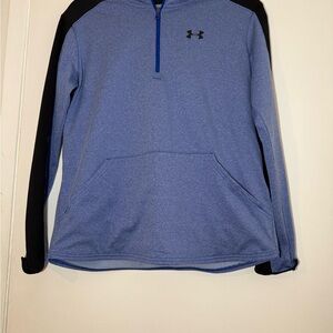 Under Armour Heather Blue and Black Quarter-Zip Pullover